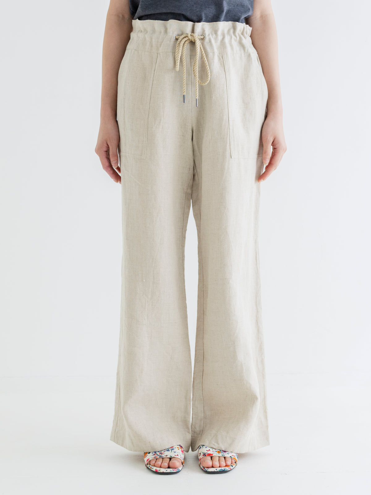 LINEN DRAWCODE PANTS