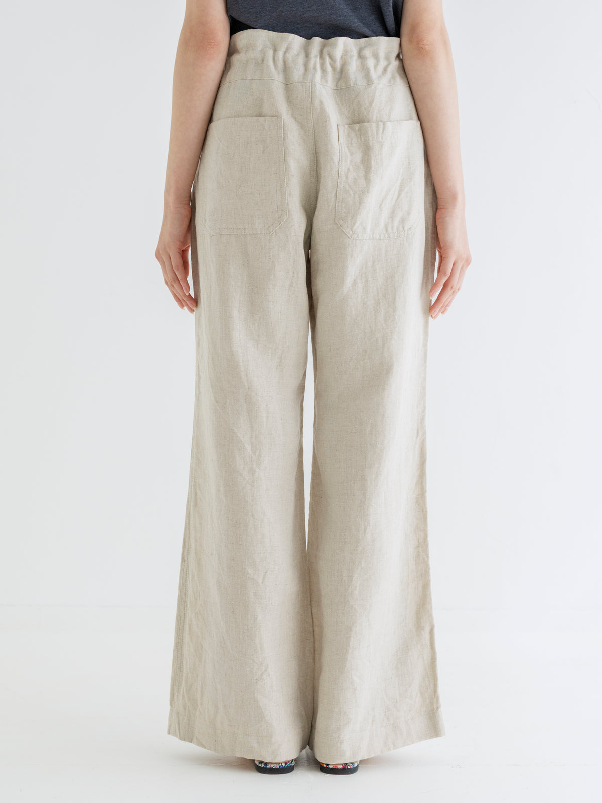 LINEN DRAWCODE PANTS