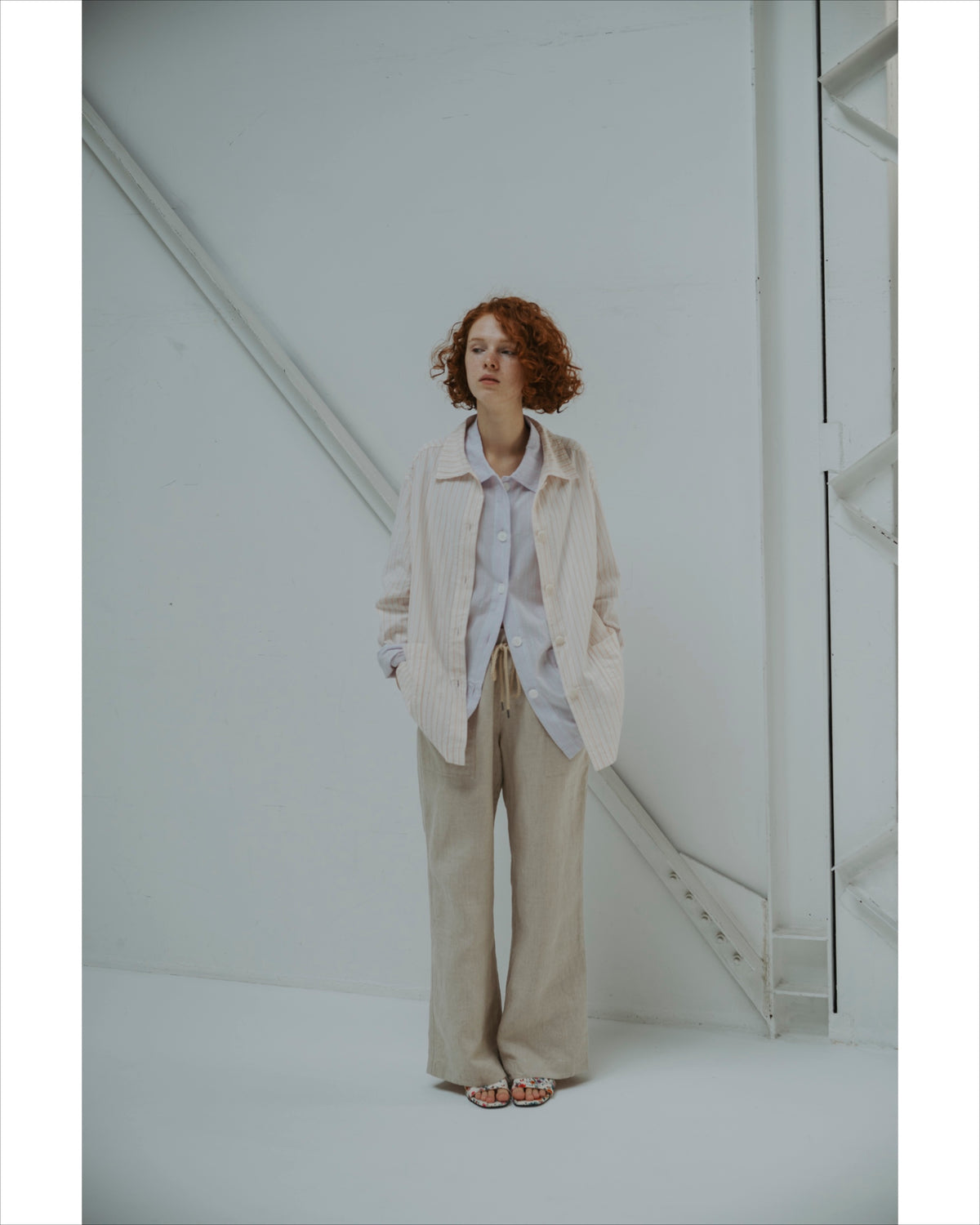 LINEN DRAWCODE PANTS
