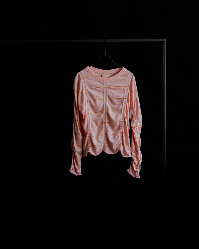 TUCKED JACQUARD BORDER PULLOVER – MEYAME