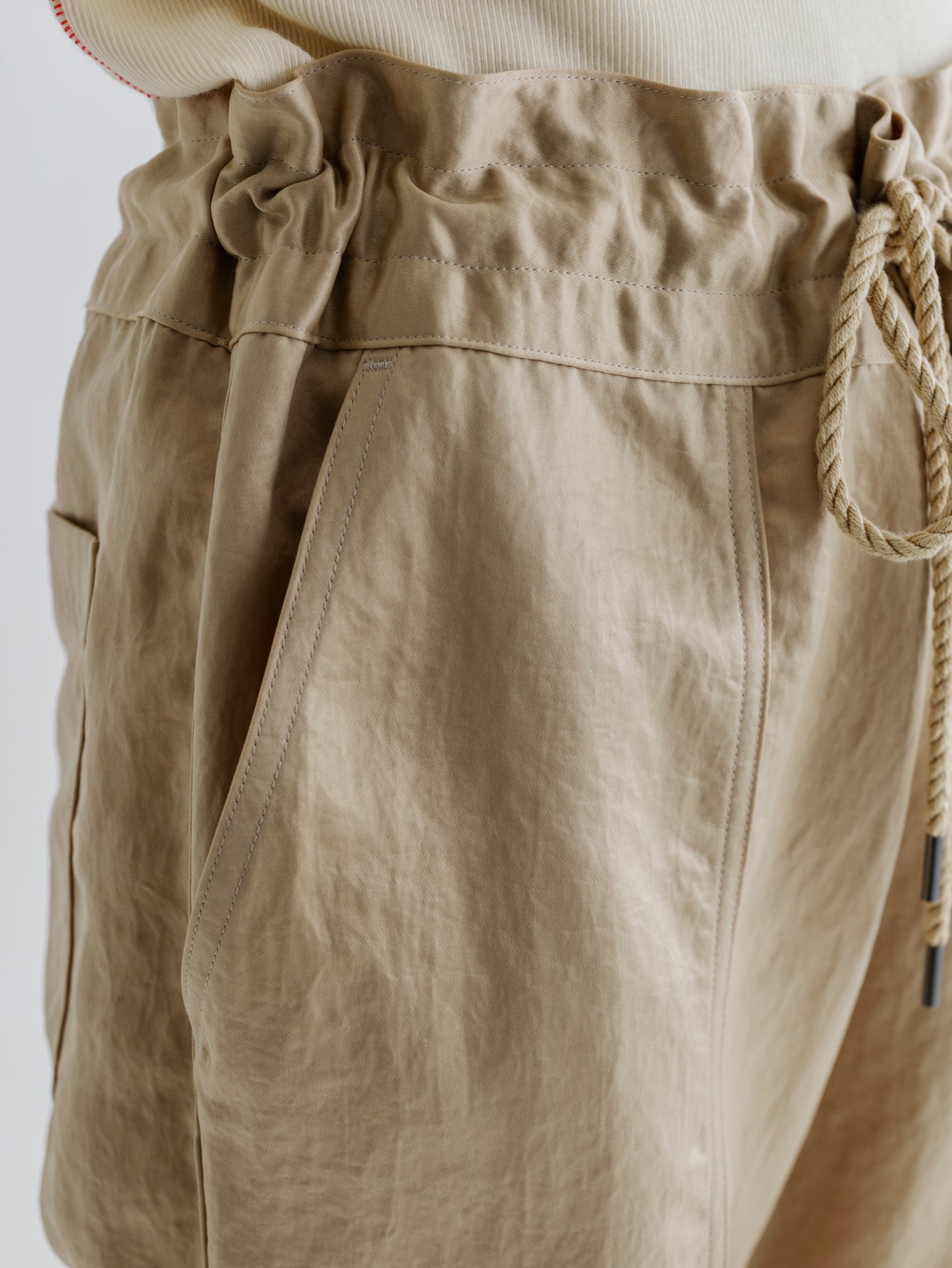 NYLON COMFORTABLE DRAWCORD PANTS