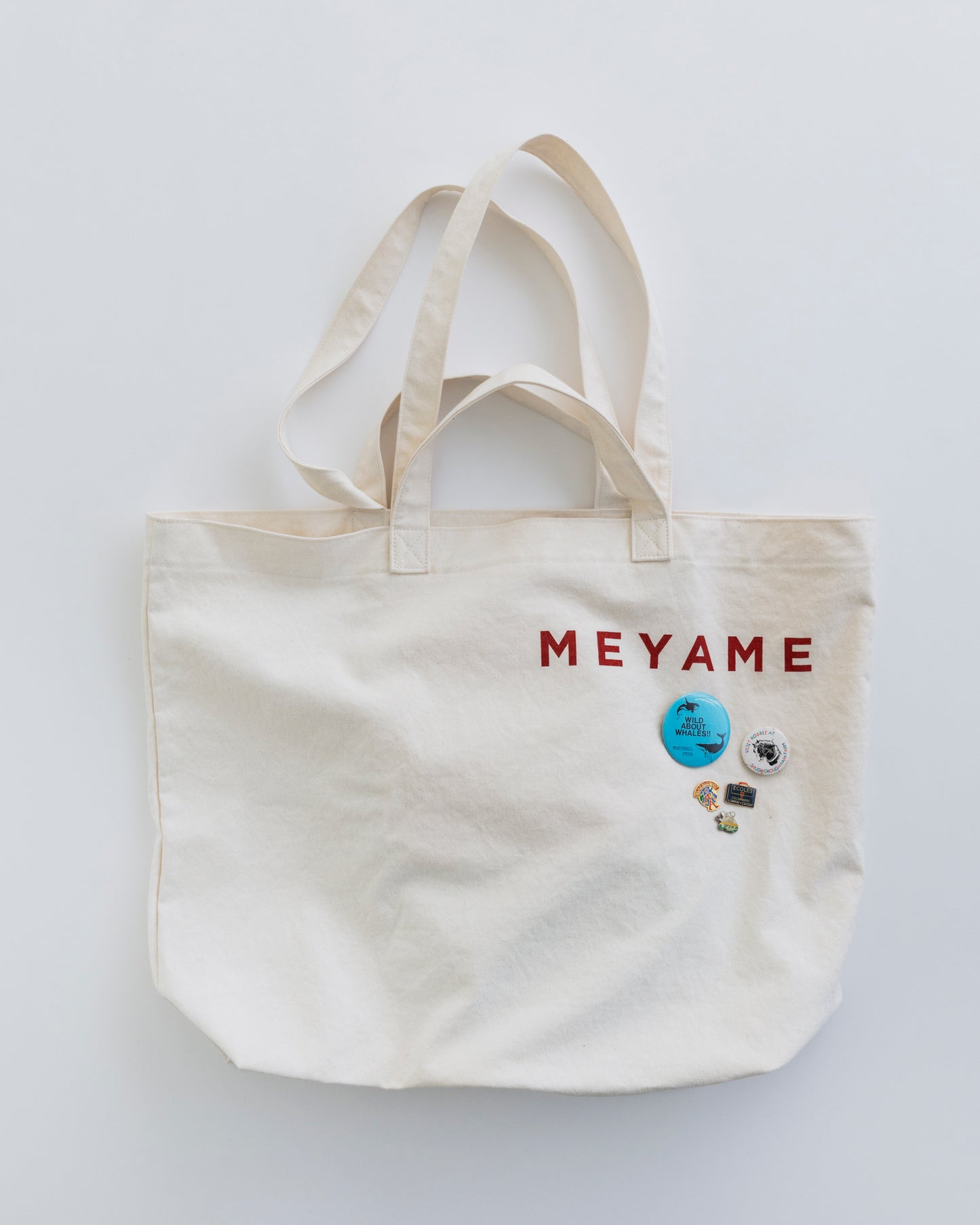 CANVAS BIG TOTE WITH USED BADGE