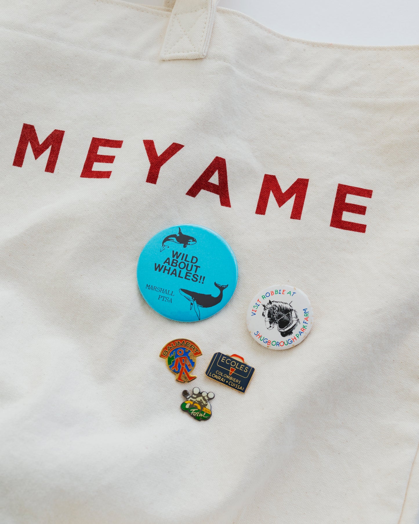 CANVAS BIG TOTE WITH USED BADGE