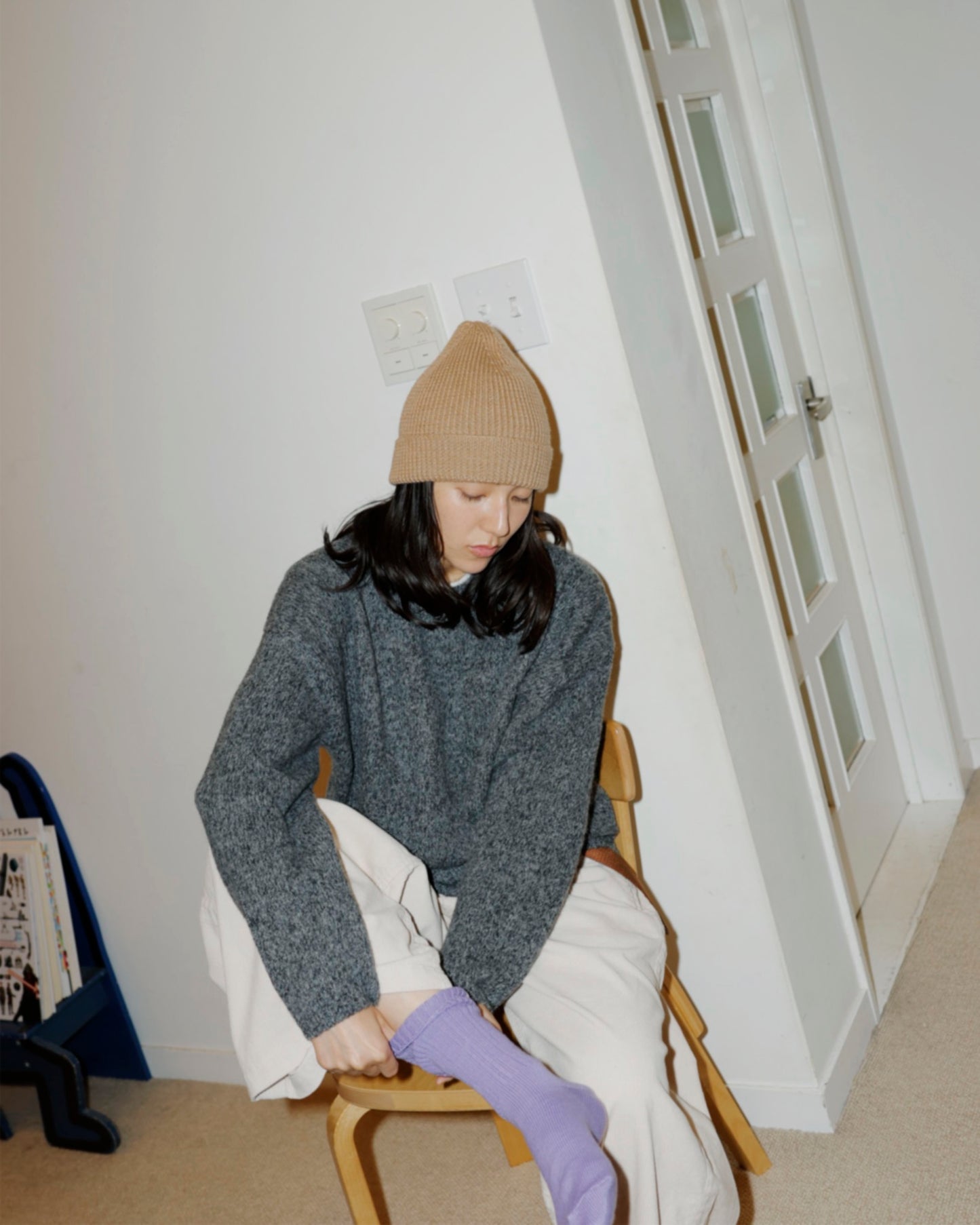 FINE WOOL KNIT CAP