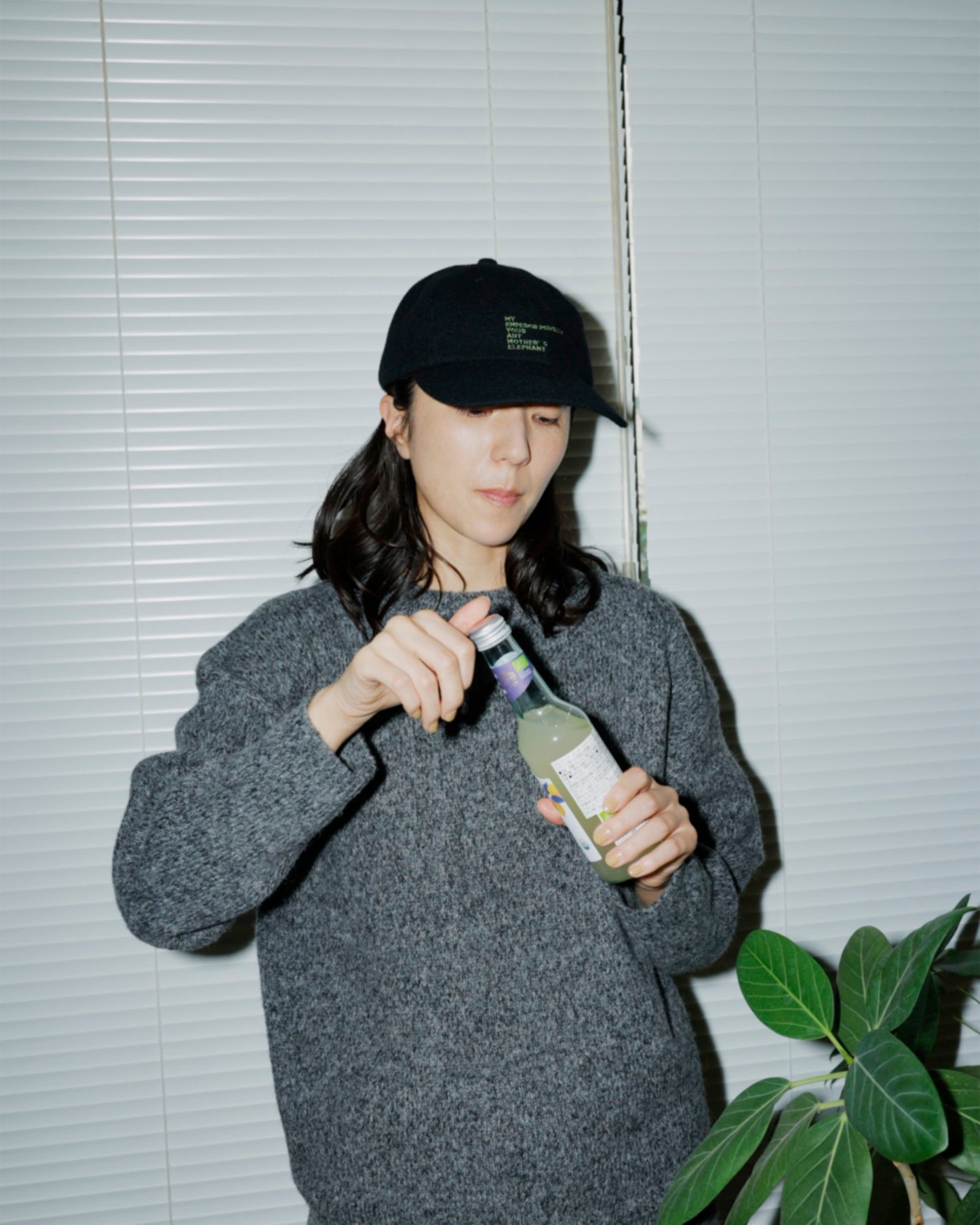 WOOL EMBROIDELY CAP (TATEYOMI)