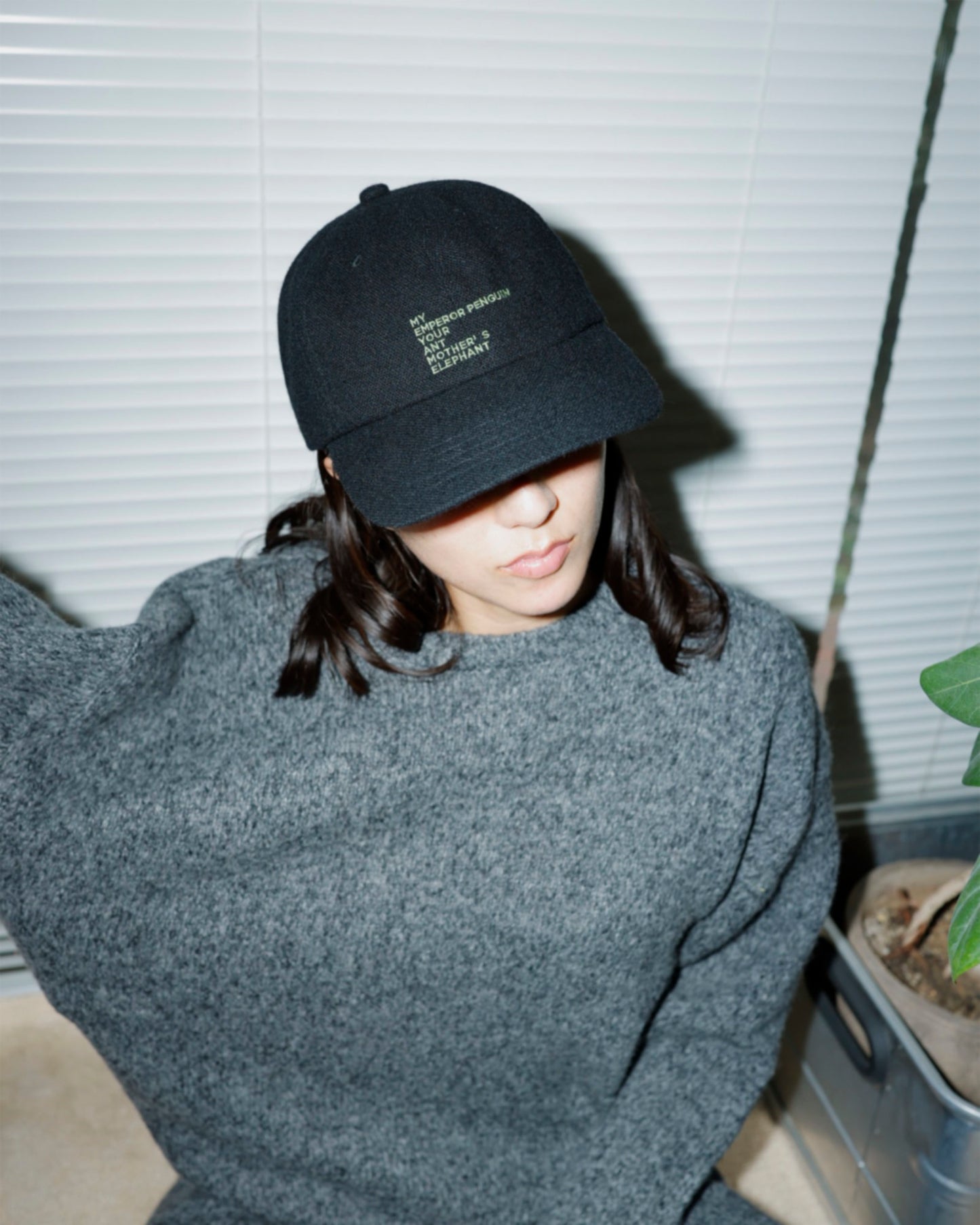 WOOL EMBROIDELY CAP (TATEYOMI)