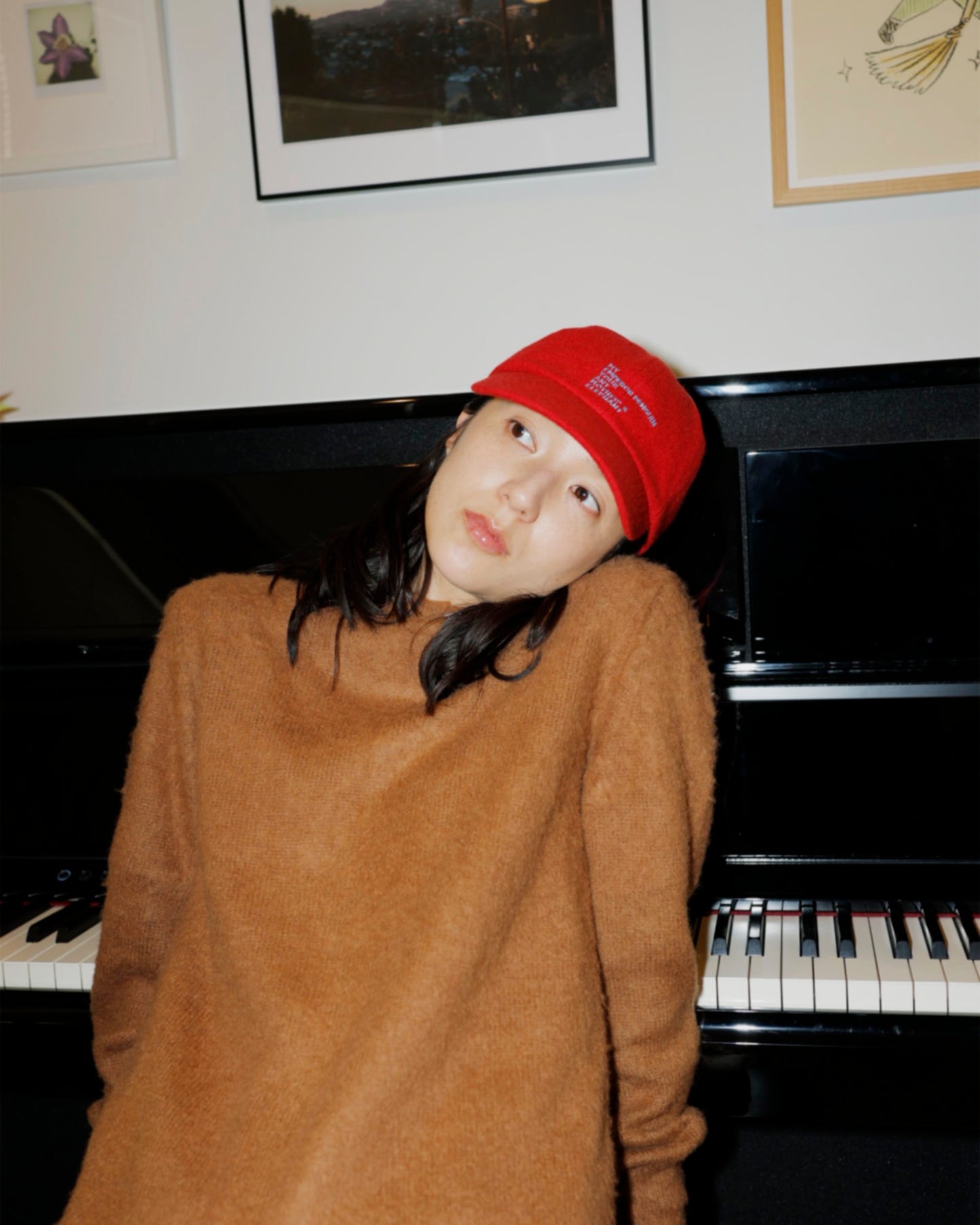 WOOL EMBROIDELY CAP (TATEYOMI)