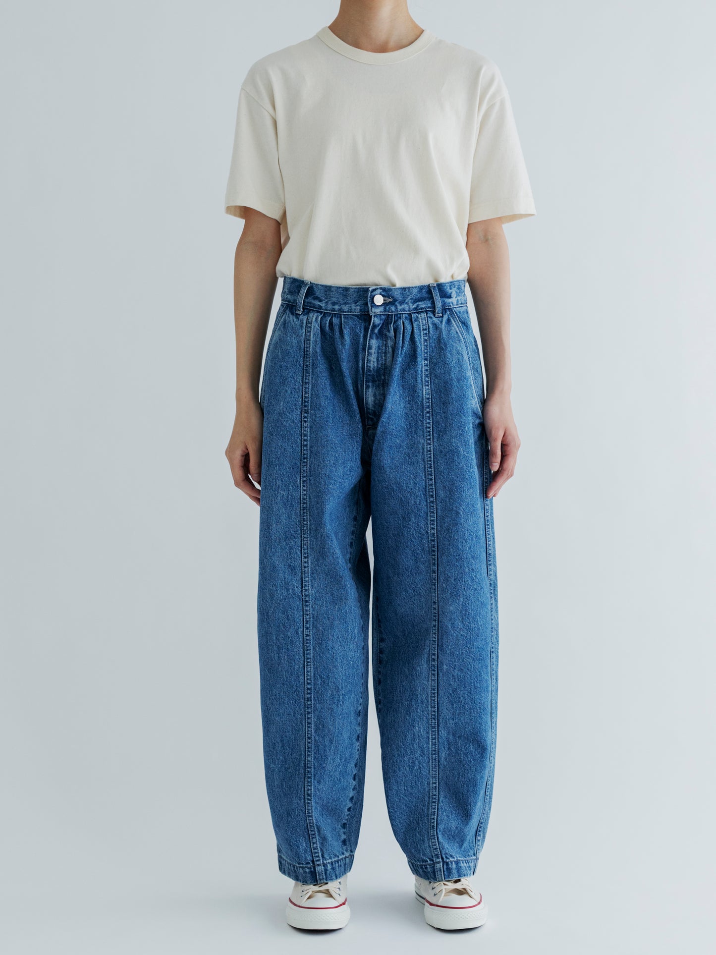 【Pre-order】DENIM WIDE TUCK PANTS