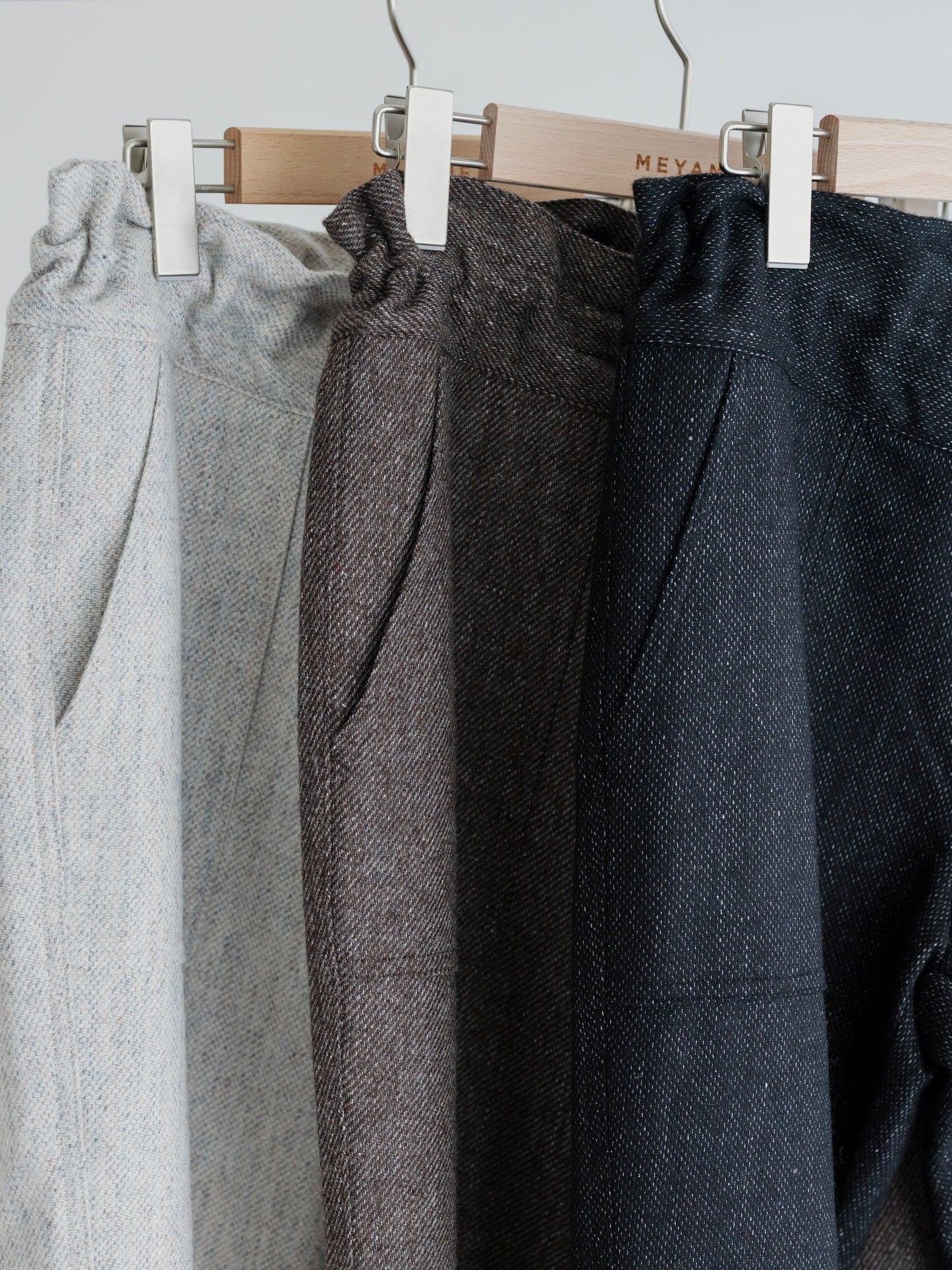 【Pre-order】WOOL DRAWCODE PANTS
